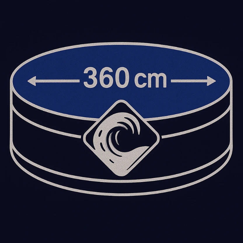 Kruh 360 cm (průměr) nesvařená